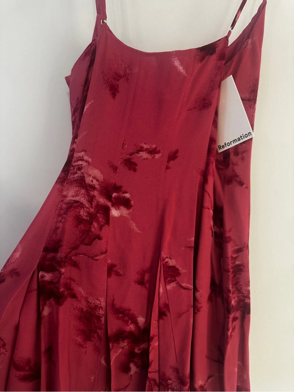 Reformation Annelise NWT Fuchsia Floral Mini Dress - Picture 4 of 7